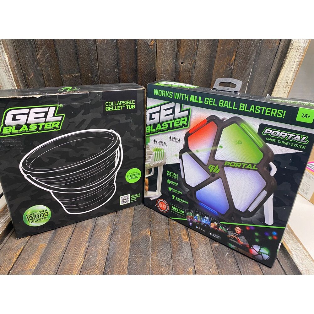 Gel Blaster Portal Smart Target System + Collapsible Gellet Tub Bundle Electric